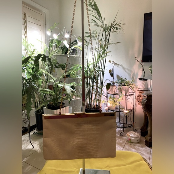 GENUINE LEATHER CLUTCH W/CHAIN - Picture 2 of 5